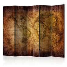 Vahesein Artgeist World On Old Map II Paraventtc1234, 225 x 172 cm