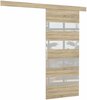 Liuguks ADRK Furniture Milou 86, 86x205x1.6 cm, valge/tamm