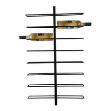 Seinale kinnitatav veiniriiul PT LIVING DUAL, 16 pudelit, 81 x 10 x 32,5 cm, must