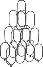 Veiniriiul Home Styling Collection, 9 pudelit, 36 x 56 cm, must metall