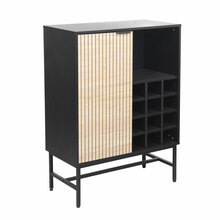 Kapp Home4You Helve veiniriiuliga, 80 x 40 x 110 cm, melamiin, must/helepruun