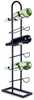 Metallist veiniriiul Vilde, 27 x 13 x 84,5 cm, must, 6 pudelit