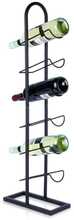 Metallist veiniriiul Vilde, 27 x 13 x 84,5 cm, must, 6 pudelit