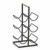 Metallist veiniriiul Zeller, 6 pudelit, 46 cm, must