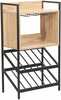 Veiniriiul Home4you Hannes, 51 x 30 x 90 cm, pruun/must