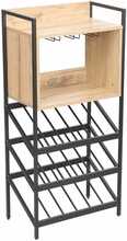 Veiniriiul Home4you Hannes, 51 x 30 x 108 cm, pruun/must