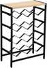 Veiniriiul Home4You Hannes, 48 x 24 x 70 cm, must, rustikaalne