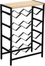 Veiniriiul Home4You Hannes, 48 x 24 x 70 cm, must, rustikaalne