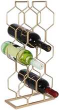 Veiniriiul Trends4You, metall, kuldne, 23 x 11 x 48 cm, 8 pudelit