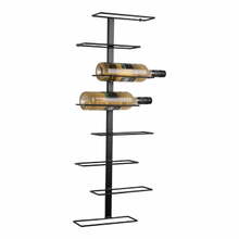 Metallist veiniriiul Vilde FLOAT, 80,5 cm, must, 8 pudelit