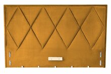 Voodipeats Halmar Modulo W4, 175 x 8 cm, kollane/pruun