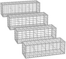 Gabioon SONGMICS, 100 x 30 x 30 cm, hõbedane