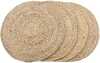 Lauamattide komplekt House Nordic Bombay, 4 tk, ø 38 cm, naturaalne