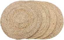 Lauamattide komplekt House Nordic Bombay, 4 tk, ø 38 cm, naturaalne