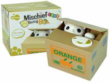 Hoiukarp Lean Toys Mischief Saving Box, kass, 9 cm, erinevad värvid