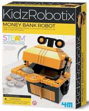 Mängu rahapanga robot 4M KidzRobotix Money Bank Robot, must/kollane