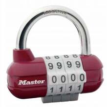 Tabalukk Masterlock 1523EURD Sport Pro, 25 mm, punane, numbrikoodiga