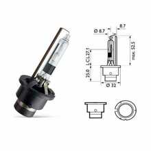 Xenon pirn Philips D4R Vision, 35 W, 42 V, P32d-6, 1 tk