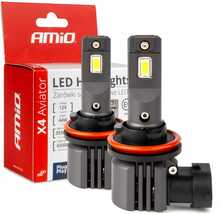 LED autolambid Amio Aviator H8/H9/H11/H16, 6500 K, x4 seeria