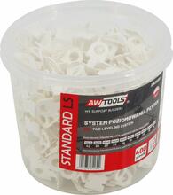 Plaatide tasandussüsteem AW-Tools AW30381, 2.0 mm - 7-15 mm, 400 tk