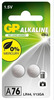 Patareid GP A76 LR44, 1.5V, 110mAh, 2 tk