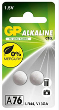 Patareid GP A76 LR44, 1.5V, 110mAh, 2 tk