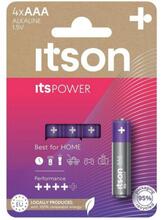 Patareid Itson itsPOWER Alkaline LR03IPO/4CP, AAA, 4 tk
