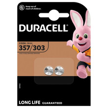Patareid Duracell 303/357 SR44, hõbeoksiid, 1,5 V, 2 tk