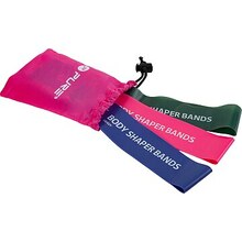 Treeningkummide komplekt Pure2Improve Body Shaper Bands, 3 tk, roheline, roosa, lilla