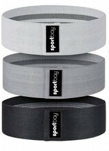 Vastupidavuskummid Sportbay Booty bands, hallid, 3 tk