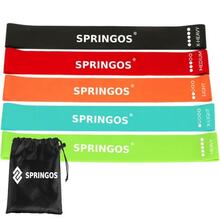 Vastupidavuslintide komplekt Springos Power Band PB0012, 60 x 5 cm, 5 tk