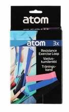 Treeningkummide komplekt Atom Resistance Excercise Loop, 25.5 x 5 x 0.9 cm, 3 tk