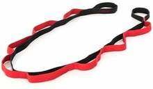 Treeningkumm Gymstick Stretching Belt, 180 x 2.5 x 0.5 cm, must/punane