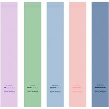 Vastupanu kummide komplekt Spokey Artio Set, 60 x 5 cm, pastel, 5 tk