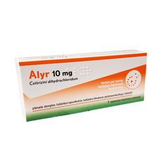 Alyr 10 mg õhukese polümeerikattega tabletid N7