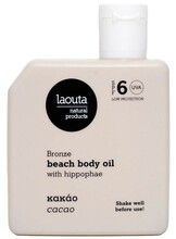 Niisutav päevitusõli kehale Laouta Beach Body Tanning Oil Cacao SPF6, 100 ml