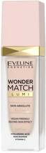Vedel jumestuskreem Eveline Wonder Match Lumi Brightening Foundation, 05 Light, 30 ml
