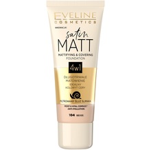 Jumestuskreem Eveline Cosmetics Satin Matt, 104 Beige, 30 ml