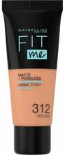 Vedel jumestuskreem Maybelline Fit Me Matte + Poreless Foundation, 312 Golden, 30 ml