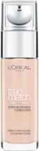 Vedel jumestuskreem L'Oreal Paris True Match, 1.C Rose Ivory, 30 ml
