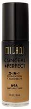 Vedel jumestuskreem Milani Conceal + Perfect 2-IN-1, 09A Natural Tan, 30 ml