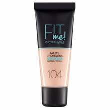 Maybelline New York Fit Me Matte + Poreless jumestuskreem, 104 Soft Ivory, 30 ml