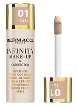 Dermacol Infinity high coverage make-up and corrector, 1.5 Ivory, 20 g