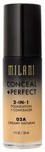 Vedel jumestuskreem Milani Conceal + Perfect, 02A Creamy Natural, 30 ml
