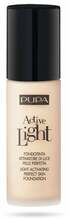 Jumestuskreem Pupa Active Light Foundation, 002 Ivory, 30 ml