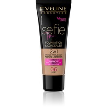 Jumestuskreem Eveline Selfie Time Foundation & Concealer, 06 Honey, 30 ml
