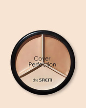 Peitekreem The Saem Cover Perfection Triple Pot Concealer, 02 Contour Beige, 13.5 g