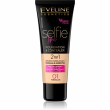 Jumestuskreem ja peitekreem Eveline Cosmetics Selfie Time, 01 Porcelain, 30 ml