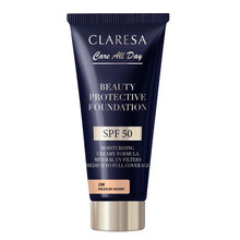Claresa Beauty Protective Foundation, 2W Medium Warm, SPF 50, 30 ml