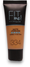 Meigipõhi Maybelline Fit Me Matte Poreless Liquide Foundation, 334 Warm Tan, 30 ml